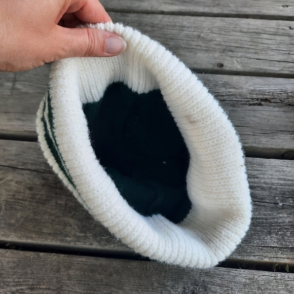 Vintage Michigan State University MSU Spartans fold over knit stocking hat - Picture 9 of 10